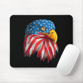 Eagle Head American Flag Patriotic 4. Juli Mousepad (Mit Mouse)