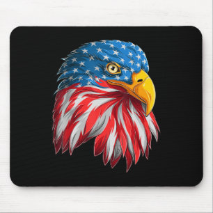 Eagle Head American Flag Patriotic 4. Juli Mousepad