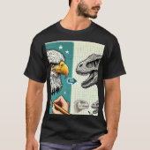 Eagle Head and Dinosaur Coloring T - Shirt (Vorderseite)