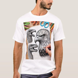 Eagle Head and Dinosaur T - Shirt