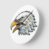 Eagle head clock runde wanduhr (Winkel)