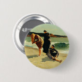 Eagle Head, Manchester, Massachusetts Fine Art Button (Vorne & Hinten)