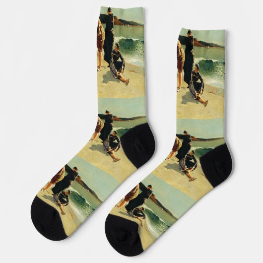 Eagle Head, Manchester, Massachusetts Fine Art  Socken (Linkes Detail)