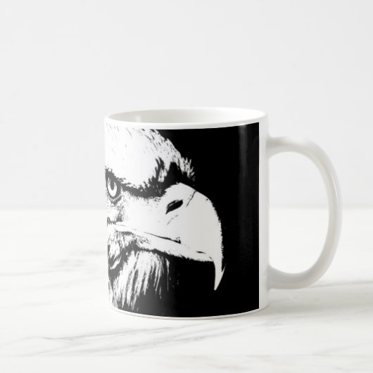 Eagle Head Moderne Pop Art Template hinzufügen Kaffeetasse (Rechts)