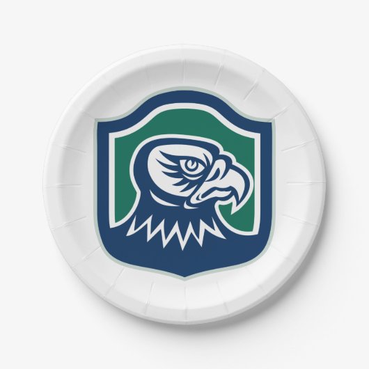 Eagle Head Wappen Pappteller (Vorderseite)