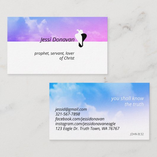 Eagle Heart Visitenkarte (Vorne/Hinten)