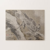 Eagle Holding Small Bird ca. 1887 Kawanabe Kyōsai Puzzle (Horizontal)