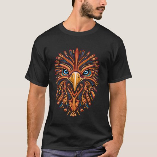 Eagle Huichol México Aztec T-Shirt (Vorderseite)