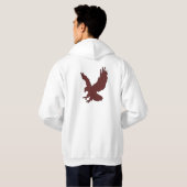 Eagle Hunter Quote Design Hoodie (Schwarz voll)