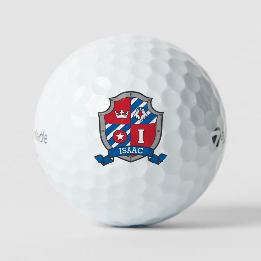 Eagle I monogram Red Blue Wappen Golf Balls Golfball (Vorderseite)