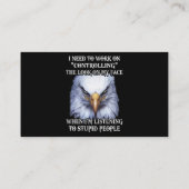 Eagle ich muss daran arbeiten, den Blick auf meine Visitenkarte (Rückseite)