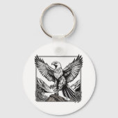 Eagle Illustration Schlüsselanhänger (Vorderseite)
