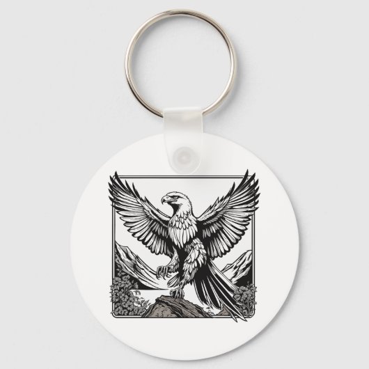 Eagle Illustration Schlüsselanhänger (Vorderseite)