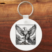 Eagle Illustration Schlüsselanhänger (Vorderseite)