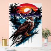 Eagle in the mountain acrylschild (Hochzeit)