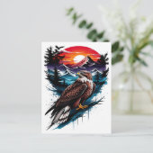 Eagle in the mountain einladungspostkarte (Stehend Vorderseite)