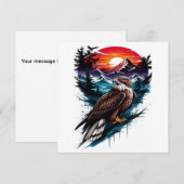 Eagle in the mountain feiertagskarte (Vorne/Hinten)
