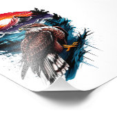 Eagle in the mountain fotodruck (Ecke)
