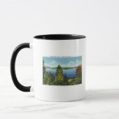 Eagle Island und Lower Saranac Lake View Tasse (Links)