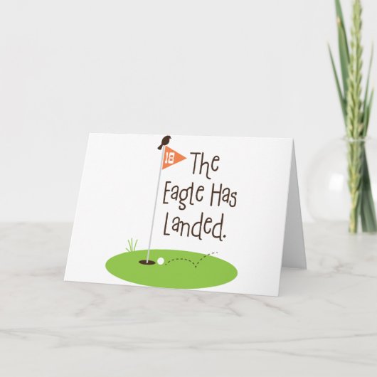 Eagle ist, Golf-Szene gelandet Karte (Vorderseite)