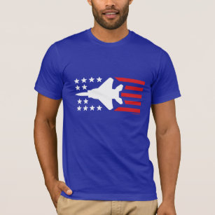 Eagle-Jet-rote weiße blaue Stern-Streifen des T-Shirt