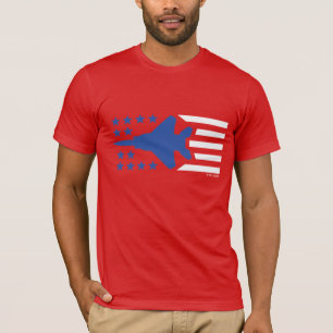 Eagle-Jet-rote weiße blaue Stern-Streifen des T-Shirt