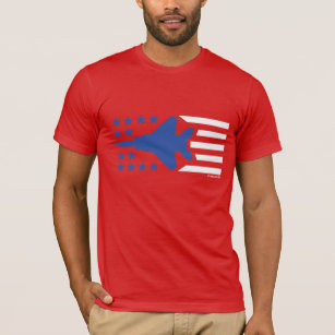Eagle-Jet-rote weiße blaue Stern-Streifen des T-Shirt