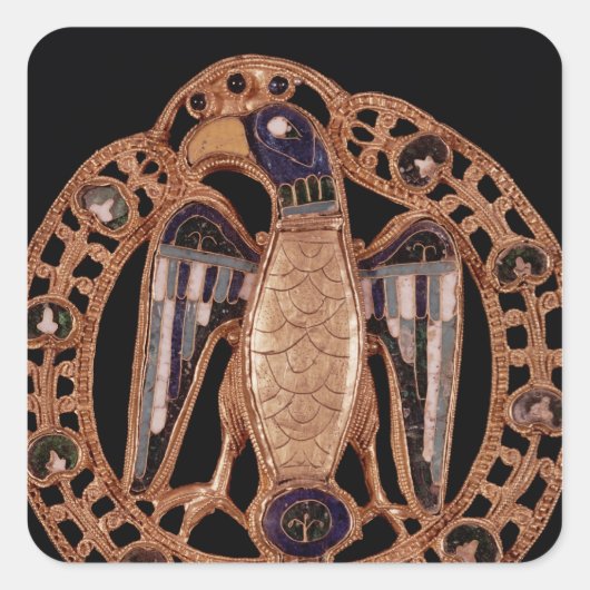 Eagle-Klausel aus Gisela, Ehefrau von Kaiser Conra Quadratischer Aufkleber (Vorderseite)