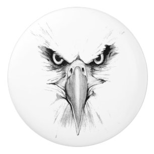 Eagle Kopfwand Tattoo Keramik Pull Keramikknauf
