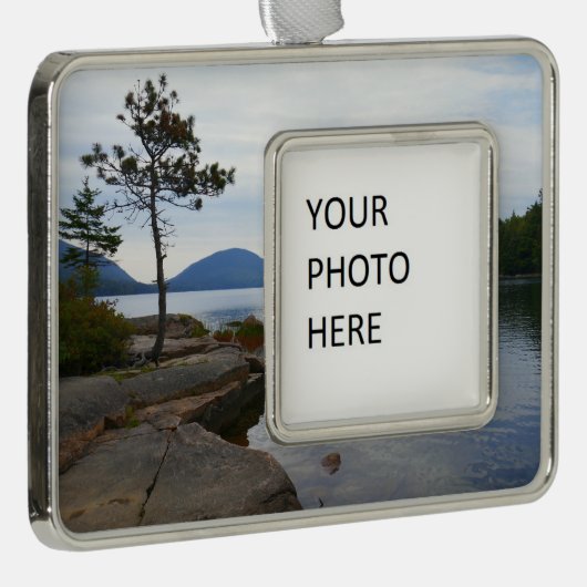 Eagle Lake at Acadia Nationalpark Rahmen-Ornament Silber (Rechts)
