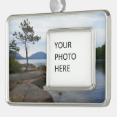 Eagle Lake at Acadia Nationalpark Rahmen-Ornament Silber (Links)