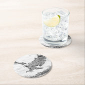 Eagle Landing Runder Pappuntersetzer (Vor Ort)