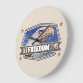 Eagle-Lass-Freiheitsring Große Wanduhr (Winkel)
