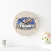 Eagle-Lass-Freiheitsring Große Wanduhr (Zuhause)