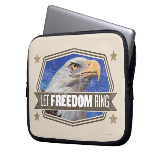 Eagle-Lass-Freiheitsring Laptopschutzhülle (Vorderseite Links)