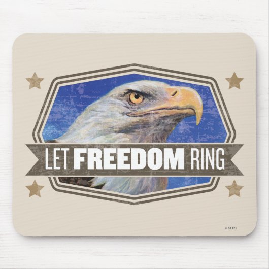 Eagle-Lass-Freiheitsring Mousepad (Vorne)