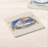 Eagle-Lass-Freiheitsring Rechteckiger Pappuntersetzer (angewinkelt)