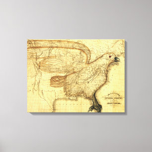 Eagle legte auf den Vereinigten Staaten Leinwanddruck