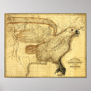 Eagle legte auf den Vereinigten Staaten Poster