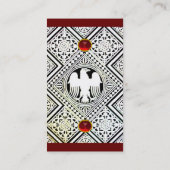 EAGLE, leuchtend ROT RUBY Visitenkarte (Rückseite)
