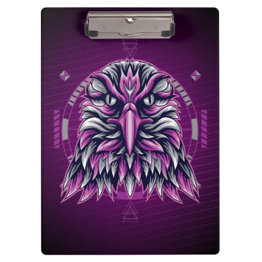 Eagle Lila Geometric Klemmbrett (Vorderseite)