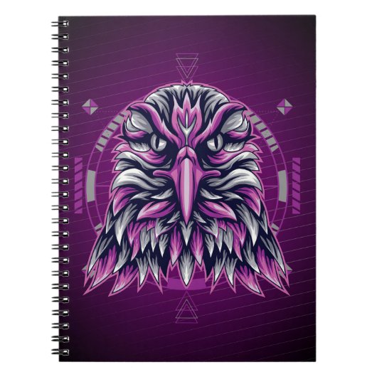Eagle Lila Geometric Notizblock (Vorderseite)