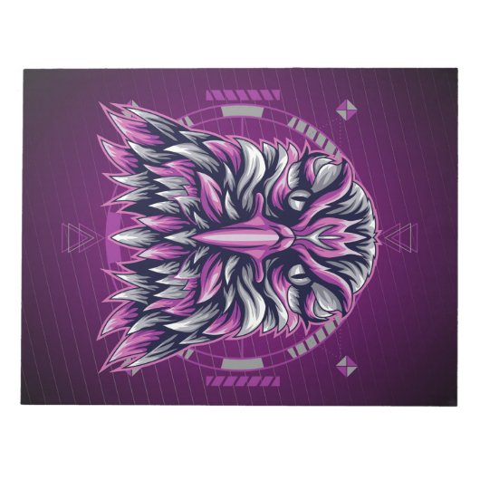 Eagle Lila Geometric Notizblock (Vorderseite)
