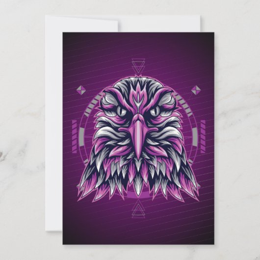 Eagle Lila Geometric Save The Date (Vorderseite)