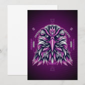 Eagle Lila Geometric Save The Date (Vorne/Hinten)