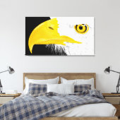 Eagle Line Art Leinwanddruck (Insitu (Schlafzimmer))