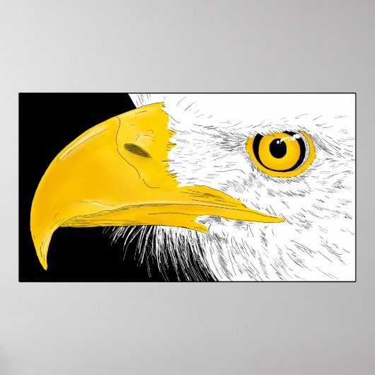 Eagle Line Art Poster (Vorne)
