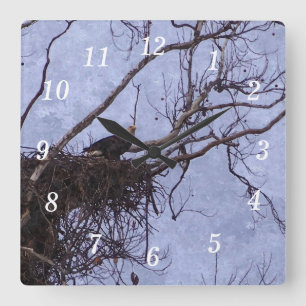 Eagle Lookout Malkanaluhr Quadratische Wanduhr