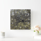 Eagle Lookout Painterly Wall Clock Quadratische Wanduhr (Zuhause)