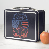 Eagle Lover Gift| Adler American Flag Independence Metall Brotdose (Beispiel)